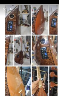 40 cm Kısa Sap Kahve Model Ritimli Ekolayzırlı Sahne Sazı